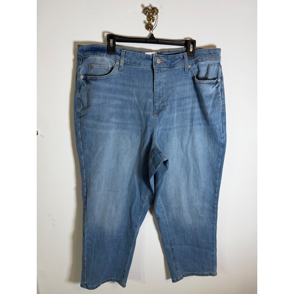 Sonoma Goods For Life Mid Rise Slim Ankle Jeans Blue Women 18W